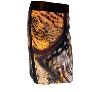 APANAGE COLLECTION Multicolour Abstract Pencil Skirt Knee Length Size 8